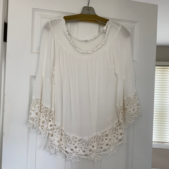 White with Crochet top - Picture 1 of 2